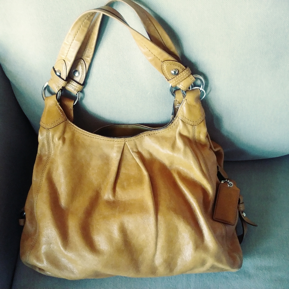 Cognac leather bag